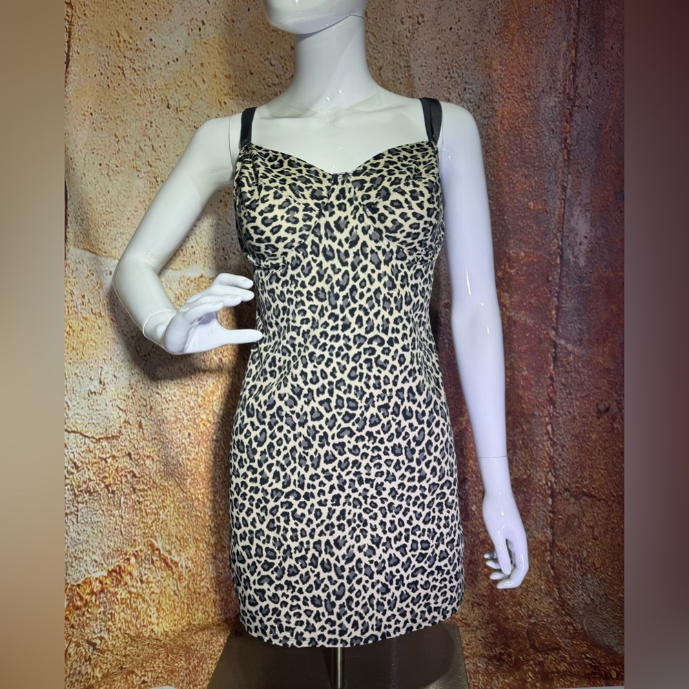 NWT cheetah print shapewear slip 40C